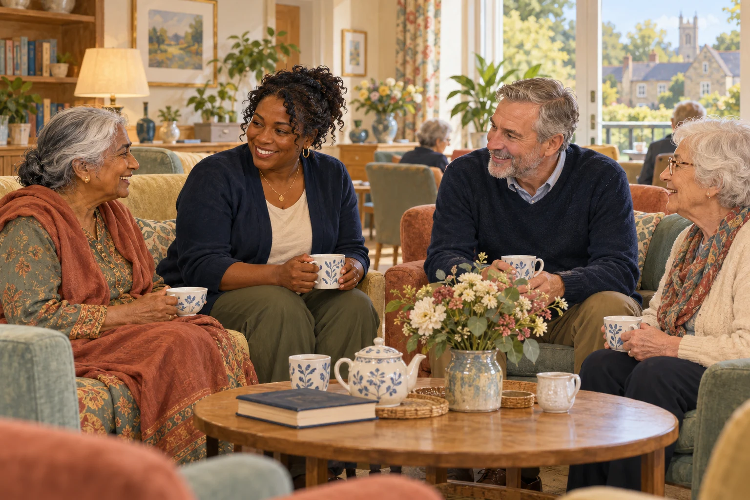 Care Home Ministry Illustration of companionship during a care-home visit